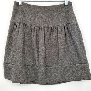 Club Monaco Wool Blend Pleated Skirt w/Silver Metallic Accent